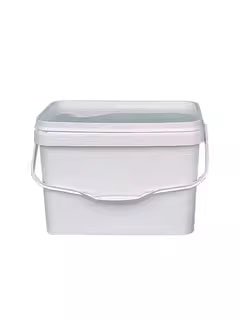 10 LITERS OF WHITE HANDHELD PLASTIC DRUMS OF HOME-GROWN FOOD-GRADE LARGE-MOUTH PLASTIC BOXES WITH THICK BELTS AND 20KG